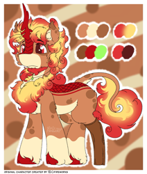 Size: 1513x1786 | Tagged: safe, artist:焰心fireworks, imported from derpibooru, oc, oc only, oc:cookie warm, kirin, reference sheet