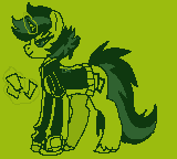 Size: 160x144 | Tagged: safe, artist:brainiac, imported from derpibooru, oc, oc:blackjack, pony, unicorn, fallout equestria, fallout equestria: project horizons, animated, fanfic art, female, gif, mare, pixel art, solo, true res pixel art