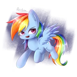 Size: 1080x1080 | Tagged: safe, artist:starflashing twinkle, imported from derpibooru, rainbow dash, pegasus, pony, cute, dashabetes, flying, simple background, solo