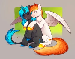 Size: 2048x1624 | Tagged: safe, artist:birdoffnorth, imported from derpibooru, oc, oc only, pegasus, pony, unicorn