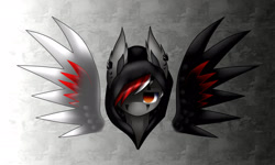 Size: 2048x1229 | Tagged: safe, artist:prettyshinegp, imported from derpibooru, oc, oc only, pegasus, pony, bust, ear piercing, floating wings, pegasus oc, piercing, solo, wings