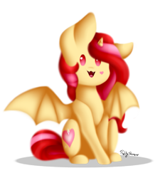 Size: 727x783 | Tagged: safe, artist:prettyshinegp, imported from derpibooru, oc, oc only, alicorn, bat pony, bat pony alicorn, pony, bat pony oc, bat wings, female, horn, mare, signature, simple background, smiling, solo, transparent background, wings