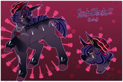 Size: 1800x1200 | Tagged: safe, artist:catboycrimez, imported from derpibooru, oc, oc:broken hearted, earth pony, pony, ambiguous gender, black sclera, solo