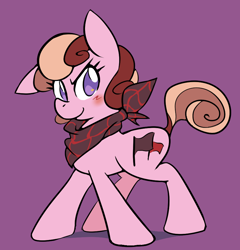 Size: 844x880 | Tagged: artist needed, safe, imported from ponybooru, oc, oc:aunt eva, earth pony, bandana, simple background