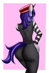 Size: 1400x2100 | Tagged: safe, artist:zachc, imported from derpibooru, anthro, unicorn, beatnik pony, beret, clothes, commission, female, g5, gloomy sonnet, hat, solo