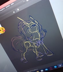 Size: 1920x2195 | Tagged: safe, artist:spirit-fire360, screencap, oc, oc only, pony, unicorn, female, mare, simple background, sketch