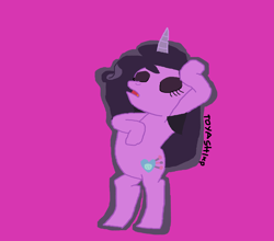 Size: 4525x3985 | Tagged: safe, artist:toyashixp, imported from derpibooru, izzy moonbow, pony, unicorn, bipedal, female, g5, goth, goth izzy, mare