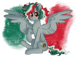 Size: 1060x799 | Tagged: safe, artist:fioweress, imported from derpibooru, pony, mexico, nation ponies, ponified, simple background, solo, transparent background