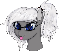 Size: 1707x1512 | Tagged: safe, alternate version, artist:supershadow_th, imported from derpibooru, oc, oc only, oc:stellar phoenix, pegasus, pony, :p, bust, constellation, glasses, portrait, simple background, solo, tongue out, transparent background