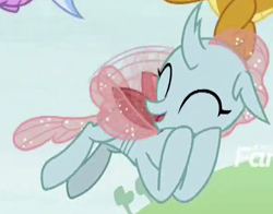 Size: 578x453 | Tagged: safe, imported from derpibooru, screencap, ocellus, silverstream, smolder, changedling, changeling, dragon, hippogriff, school daze, season 8, spoiler:s08, changeling wings, cropped, cute, diaocelles, discovery family, discovery family logo, dragoness, eyes closed, female, flapping wings, flying, logo, offscreen character, open mouth, open smile, smiling, solo focus, trio, trio female, wings
