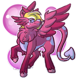 Size: 500x500 | Tagged: safe, artist:catboycrimez, imported from derpibooru, oc, oc only, oc:fizzle pop, pegasus, pony, simple background, solo, transparent background, wing ears, wings