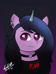 Size: 2400x3200 | Tagged: safe, artist:cobaltskies002, imported from derpibooru, izzy moonbow, unicorn, female, g5, goth, goth izzy, mare, my little pony: a new generation