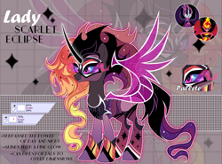 Size: 5400x4000 | Tagged: safe, artist:henorinya, imported from derpibooru, sunset shimmer, twilight sparkle, alicorn, pony, equestria girls, female, fusion, mare, midnight sparkle, smiling, sombra eyes, sunset satan