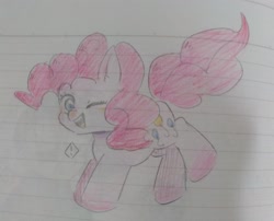 Size: 3120x2526 | Tagged: safe, artist:metaruscarlet, imported from derpibooru, pinkie pie, earth pony, pony, lined paper, sketch, solo, traditional art