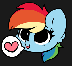 Size: 2908x2667 | Tagged: safe, artist:kittyrosie, imported from derpibooru, rainbow dash, pony, :p, blushing, cute, dashabetes, female, kittyrosie is trying to murder us, mare, solo, tongue out