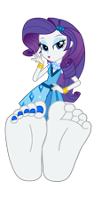 Size: 1100x2400 | Tagged: safe, imported from derpibooru, rarity, anthro, human, equestria girls, friendship games, barefoot, bedroom eyes, clothes, dress, feet, female, fetish, foot fetish, foot focus, hand on hip, lidded eyes, looking at you, nail polish, open mouth, pose, school spirit, simple background, smiling, soles, solo, style, toenail polish, toes, transparent background, vector, wiggling toes, wristband