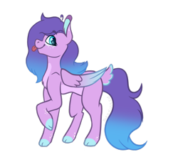 Size: 884x780 | Tagged: safe, artist:thatonefluffs, imported from derpibooru, oc, oc only, oc:stardust, pegasus, :p, colored wings, freckles, gradient mane, gradient wings, simple background, solo, tongue out, transparent background, wings