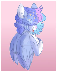Size: 1024x1277 | Tagged: safe, artist:krypticquartz, imported from derpibooru, oc, pegasus, pony, hair over eyes, solo