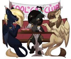 Size: 2626x2174 | Tagged: source needed, safe, artist:beardie, imported from derpibooru, oc, oc only, oc:alhemp, sphinx, birthday, birthday cake, cake, female, food, hat, oc name needed, party hat, paws, simple background, sitting, sphinx oc, transparent background