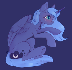 Size: 5000x4900 | Tagged: safe, artist:ske, imported from derpibooru, princess luna, alicorn, pony, sad, solo