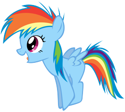 Size: 4000x3575 | Tagged: safe, artist:brainchildeats, imported from derpibooru, rainbow dash, pegasus, pony, .svg available, blank flank, cute, dashabetes, female, filly, filly rainbow dash, foal, horses doing horse things, pronking, simple background, transparent background, vector, younger