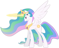 Size: 3329x2712 | Tagged: safe, artist:lillyleaf101, imported from derpibooru, princess celestia, alicorn, pony, glowing, glowing horn, gritted teeth, horn, magic, simple background, solo, teeth, transparent background