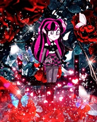 Size: 1080x1348 | Tagged: safe, artist:mapleb, imported from derpibooru, undead, vampire, equestria girls, draculaura, humanized, monster high, solo