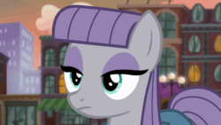 Size: 520x293 | Tagged: safe, imported from derpibooru, screencap, maud pie, earth pony, pony, the gift of the maud pie, animated, best sister, cute, emotionless, gif, manehattan, maudabetes, one eye closed, wink