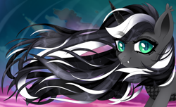 Size: 6600x4000 | Tagged: safe, alternate version, artist:scorpionsss, imported from derpibooru, oc, oc only, oc:julga, alicorn, hybrid, kirin, pony, black and white mane