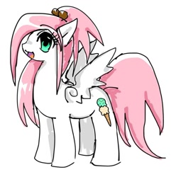 Size: 779x785 | Tagged: safe, artist:ponysprinkles, imported from derpibooru, oc, oc only, pegasus, pony, female, mare, open mouth, pegasus oc, simple background, solo, white background, wings