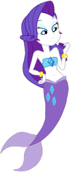Size: 425x1024 | Tagged: safe, artist:fireluigi29, imported from derpibooru, rarity, mermaid, equestria girls, bare shoulders, bracelet, clothes, fish tail, hand on hip, jewelry, mermaid tail, mermaidized, mermarity, mermay, simple background, sleeveless, species swap, strapless, tail, transparent background