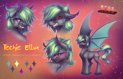 Size: 1344x871 | Tagged: safe, artist:limreiart, imported from derpibooru, oc, oc only, bat pony, pony, bat pony oc, reference sheet, solo