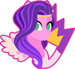 Size: 4379x4000 | Tagged: safe, alternate version, artist:up1ter, imported from derpibooru, pipp petals, pegasus, pony, bust, cutie mark background, female, g5, lineless, mare, my little pony: a new generation, outline, portrait, simple background, solo, transparent background