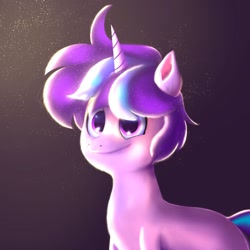 Size: 2048x2048 | Tagged: safe, artist:alfunezart, imported from derpibooru, oc, oc only, pony, unicorn, happy, smiling, solo