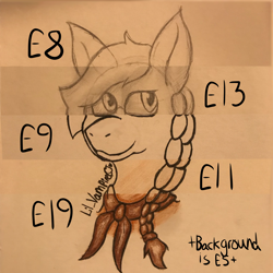 Size: 3024x3024 | Tagged: safe, artist:lil_vampirecj, imported from derpibooru, oc, oc only, oc:coffee bean, earth pony, pony, advertisement, braid, commission, commission info, example, price sheet, solo