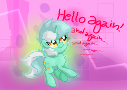 Size: 4054x2862 | Tagged: safe, artist:background basset, imported from derpibooru, lyra heartstrings, pony, unicorn, abstract background, error, floating, glitch, solo, text