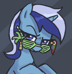 Size: 239x247 | Tagged: safe, artist:plunger, imported from derpibooru, minuette, pony, unicorn, amending fences, drawthread, female, mare, reaction image, requested art, shutter shades, solo, sunglasses