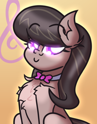 Size: 3060x3900 | Tagged: safe, artist:iceflower99, imported from derpibooru, octavia melody, earth pony, pony, chest fluff, ear fluff, eye clipping through hair, necktie, purple eyes, simple background, solo, video at source, video in description