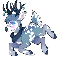 Size: 200x200 | Tagged: safe, artist:tookiut, imported from derpibooru, oc, oc only, deer, antlers, deer oc, neckerchief, non-pony oc, pixel art, simple background, smiling, transparent background
