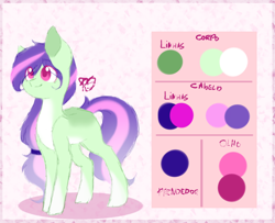 Size: 1062x863 | Tagged: safe, artist:prettyshinegp, imported from derpibooru, oc, earth pony, pony, earth pony oc, female, mare, reference sheet, signature, smiling, solo