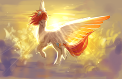 Size: 1224x792 | Tagged: safe, artist:aquagalaxy, imported from derpibooru, oc, oc only, oc:heartfire, pegasus, pony, flying, solo