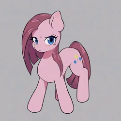 Size: 1654x1654 | Tagged: safe, artist:ayahana, imported from derpibooru, pinkie pie, earth pony, pony, female, gray background, looking at you, mare, pinkamena diane pie, simple background, solo, teary eyes