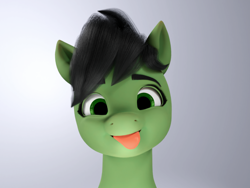 Size: 1024x768 | Tagged: safe, imported from derpibooru, oc, oc:anon stallion, earth pony, pony, 3d, :p, blender, bust, male, portrait, silly, simple background, solo, stallion, tongue out