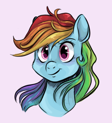 Size: 938x1029 | Tagged: safe, artist:smirk, imported from derpibooru, rainbow dash, bust, simple background, solo