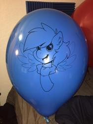 Size: 960x1280 | Tagged: safe, artist:boltytho, imported from derpibooru, oc, oc only, oc:bolty, pegasus, balloon, clothes, irl, male, photo, scarf, solo, stallion