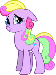 Size: 719x964 | Tagged: safe, artist:voodoo-tiki, edit, editor:pagiepoppie12345, imported from derpibooru, earth pony, pony, buttercup sprinkles, female, floppy ears, heart, looking up, mare, simple background, smiling, solo, stars, transparent background