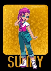 Size: 1056x1456 | Tagged: safe, artist:azuventum, imported from derpibooru, sunny starscout, human, equestria girls, equestria girls-ified, female, g5, g5 to equestria girls, generation leap, human coloration, outline, solo, white outline