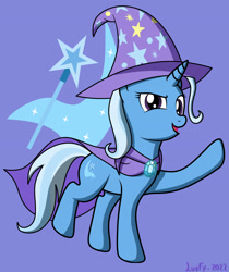 Size: 2480x2953 | Tagged: safe, artist:lurfy, imported from derpibooru, trixie, pony, unicorn, cape, clothes, female, hat, high res, mare, solo, trixie's cape, trixie's hat