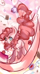 Size: 682x1242 | Tagged: safe, artist:alus, imported from derpibooru, pinkie pie, earth pony, pony, 2018, heart, heart eyes, old art, sketch, solo, wingding eyes