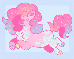 Size: 1280x1024 | Tagged: safe, artist:stimpower, imported from derpibooru, pinkie pie, earth pony, pony, chest fluff, cloven hooves, coat markings, female, hooves, mare, missing cutie mark, multicolored hooves, solo